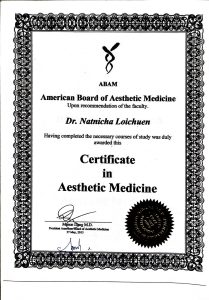 27-05-2013 Certificate in Aesthetic Medicine (ABAM) 27-05-2013 Certificate in Aesthetic Medicine (ABAM)